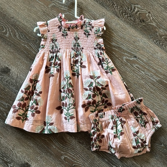 Pink Chicken Other - Pink Chicken Floral Pink Dress‎ with Bloomers